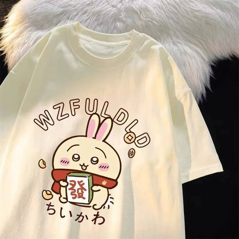 

Chiikawa Toilet T Shirts Men Women 100% Cotton Funny T-Shirts Round Collar Tee Shirt Short Sleeve Clothing Classic