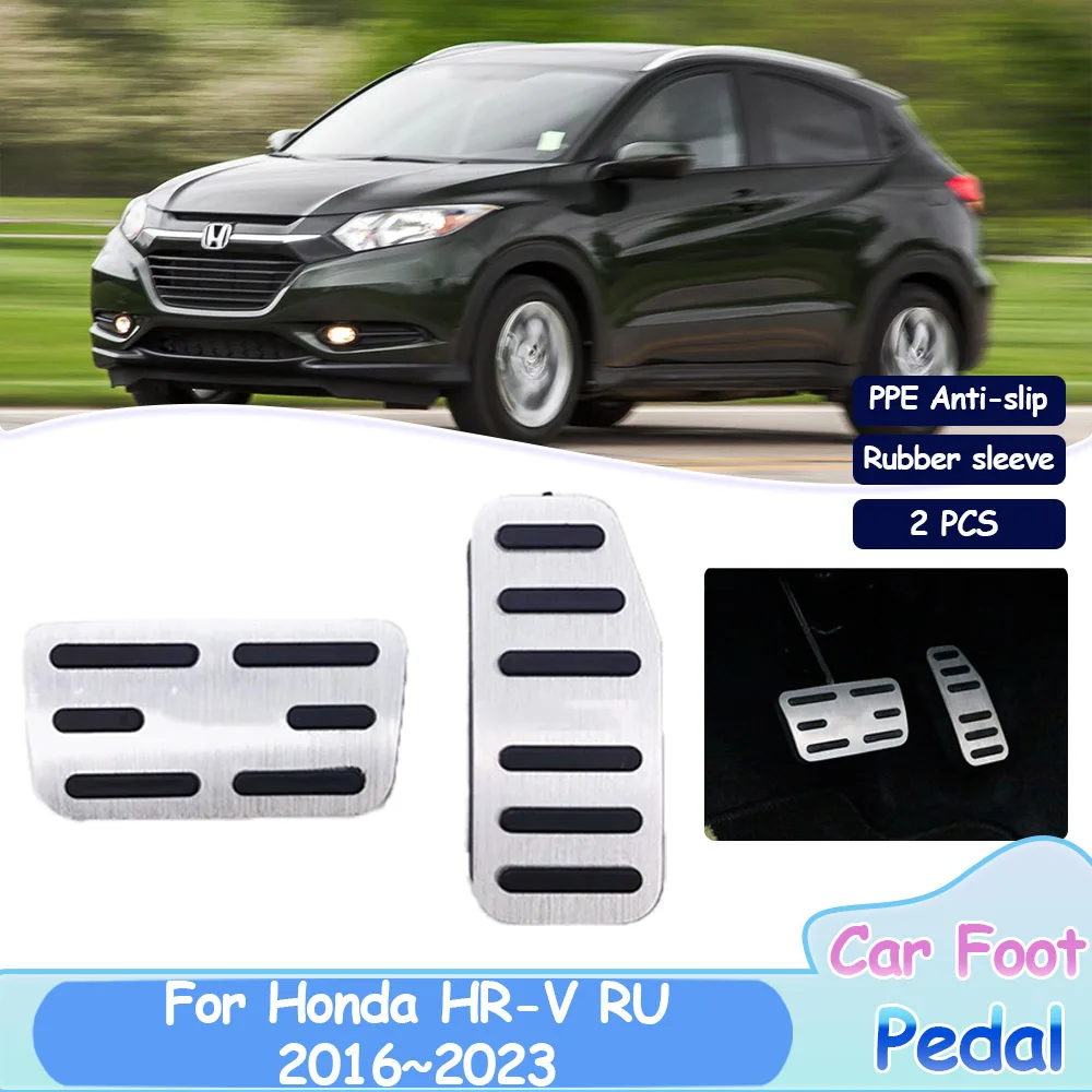 

Автомобильные педали тормоза для Honda HR-V Vezel HRV RU1 5 2016 ~ 2023 2017 2018 2019 2020 2021 2022 педаль топливного акселератора чехлы из нержавеющей стали внутренние аксессуары