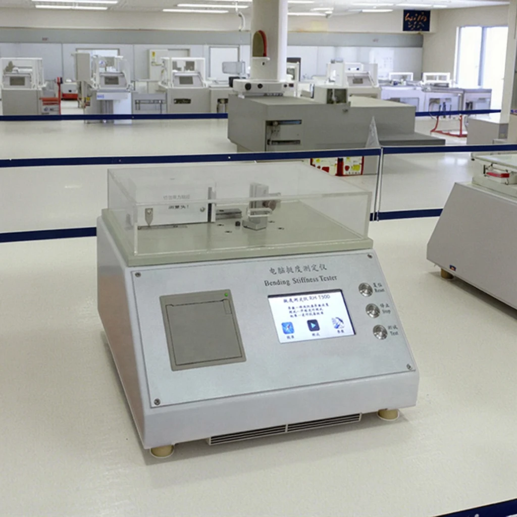 Cardboard and paper bending stiffness tester, computerized stiffness tester, bending stiffness tester