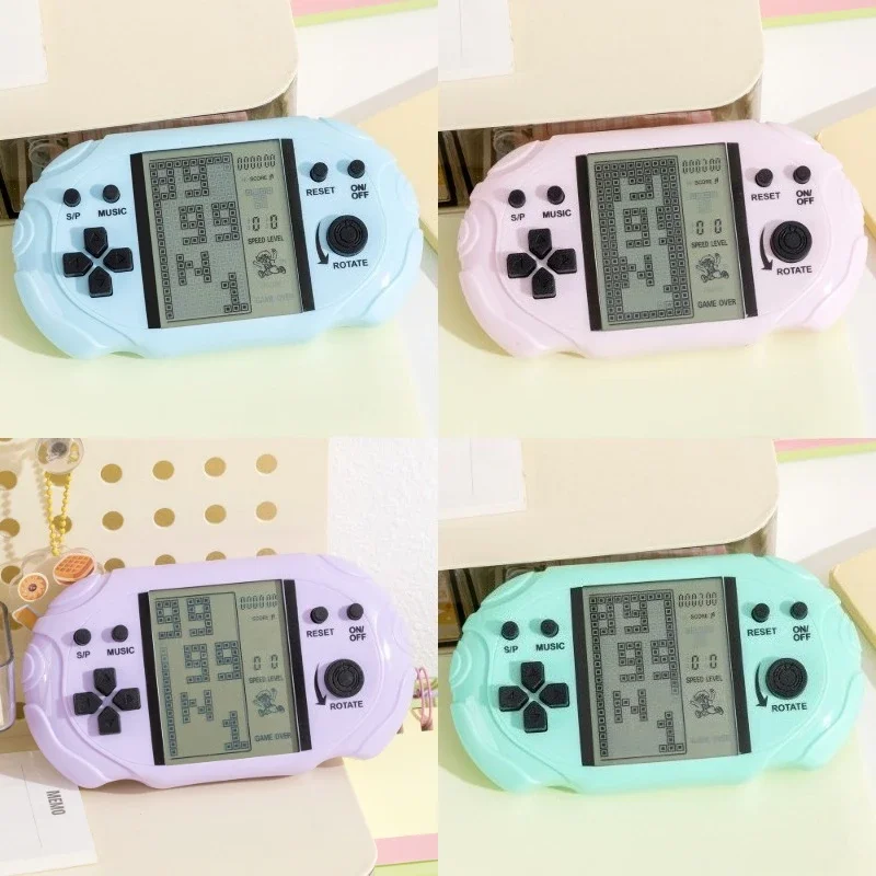 Consola de juegos electrónica vintage, Mini consola de juegos Tetris portátil, máquina de juegos de bolsillo nostálgica para juego informal, 1/2/3 Uds.