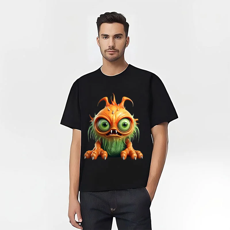 

Aliexpress platform men's 3D printed pattern short sleeve T-shirt custom high-quality creative printing slim top clothing