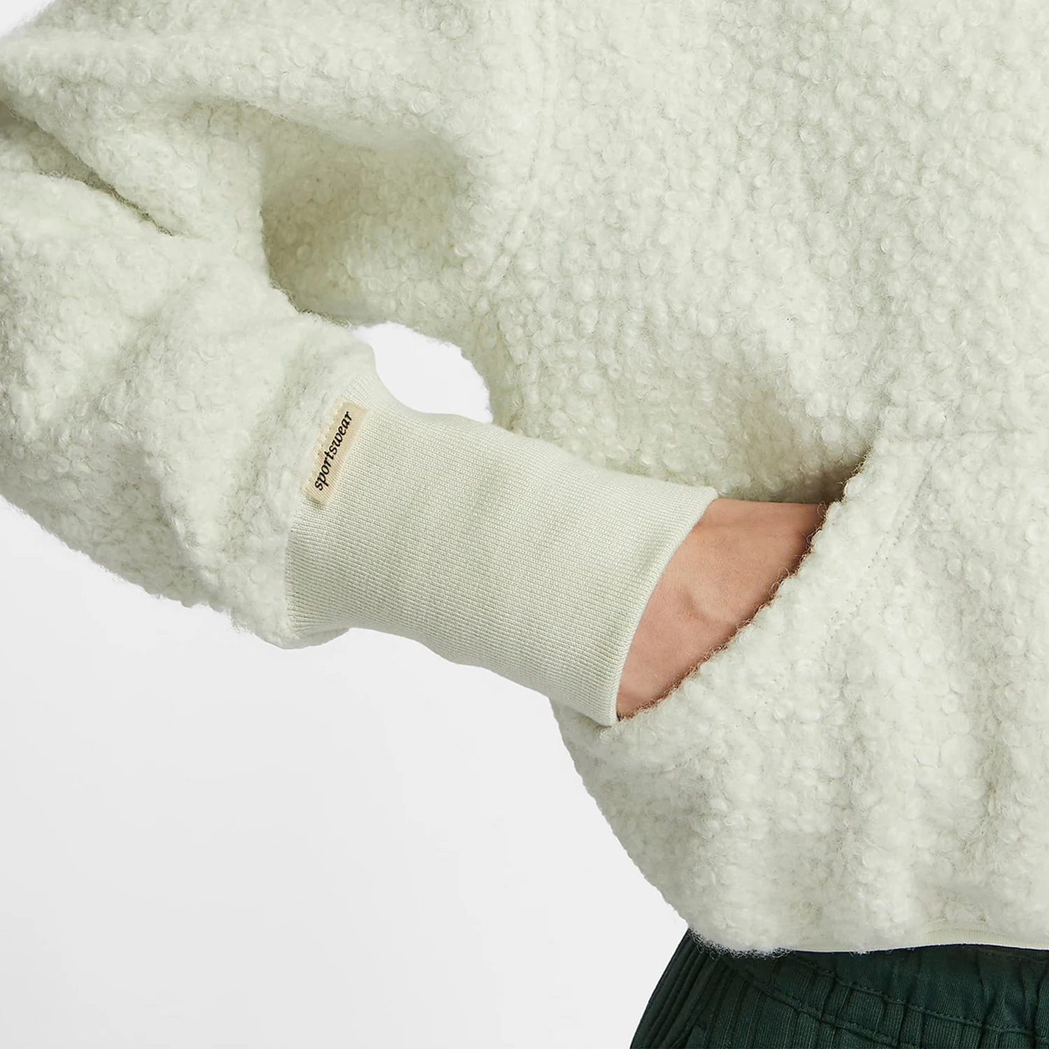 نايك حقيقية الشتاء المرأة الجديدة الصوف نصف البريدي البلوز FB8786-020 #4