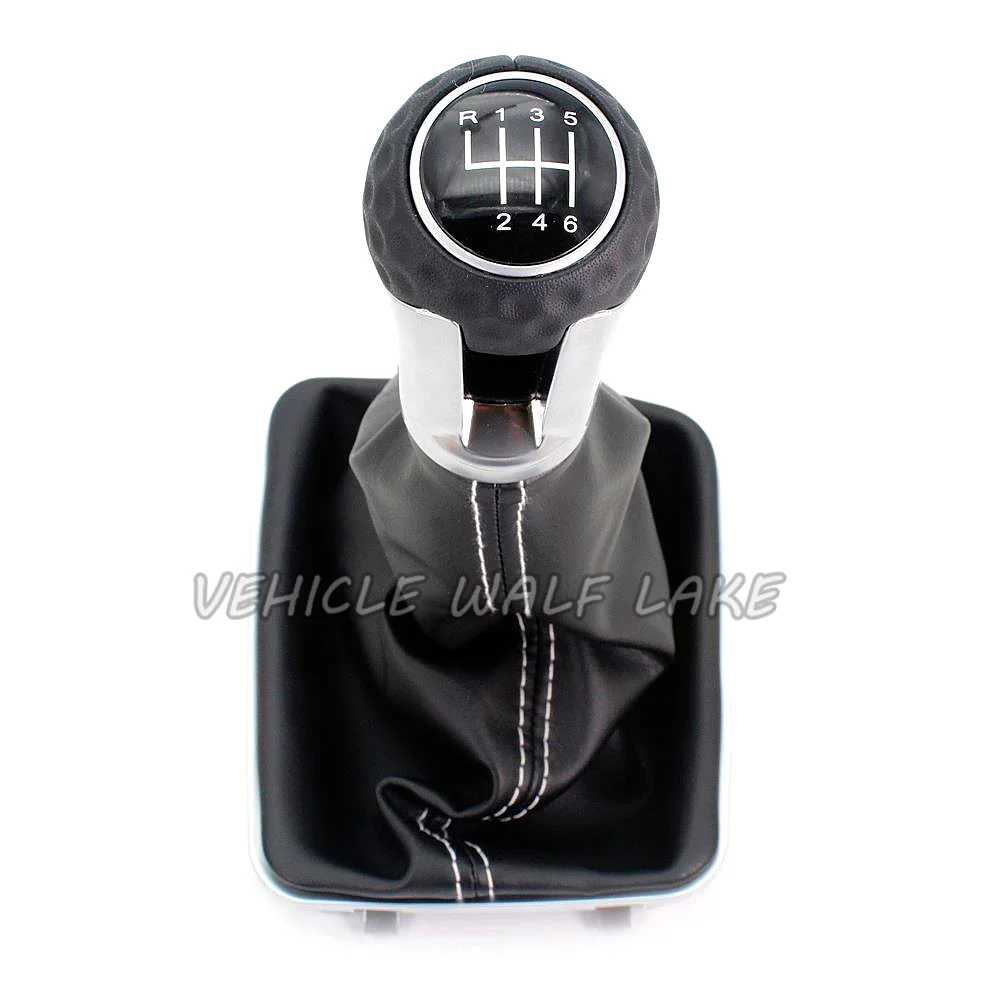 For VW Golf 7 A7 MK7 GTI GTD 2013 2014 2015 2016 2017 2018 Car 5 /6  Speed Gear Stick Level Shift Knob With PU Leather Boot