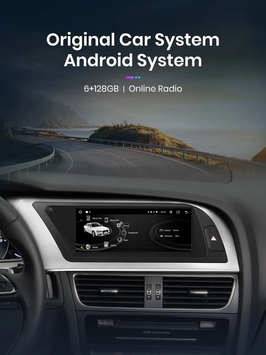Junsun 8.8 Inch Carplay Voor Apple Car Radio Multimedia Voor Audi A4 A4l B8 2009-2016 4G Bluetooth Draadloze Android Auto Stereo - afbeelding 2