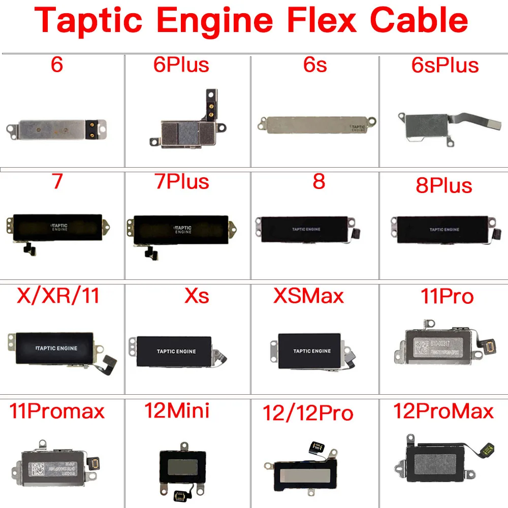 Vibrate Motor Taptic Engine for iPhone 6 6s 7 8 Plus X XR XS 11 12 Mini Pro Max Vibrator Module Replacement