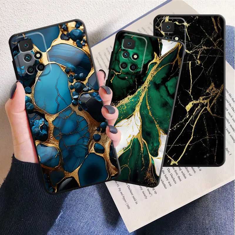 Senior Marble Phone Case for Redmi Note 11 Pro 9 8 7 10S 12S 9S 11S 10 Pro 12 9T 8T 10 13 TPU Soft Cover