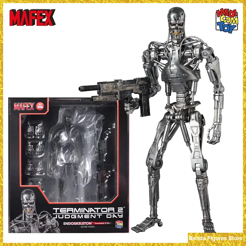 Оригинальный MAFEX No 206 MAFEX ENDOSKELETON TERMINATOR 2 ДЕНЬ ДЖУГМЕНта в наличии, коллекция аниме, фигурки, модель игрушки