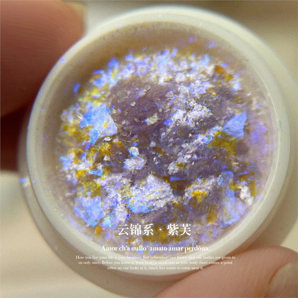 6 Colors Ultra-Thin Opal Flakes Nail Sequins Irregular Glitter Flakes Aurora Nail Spangle Paillette Sparkle Nail Art Accessories