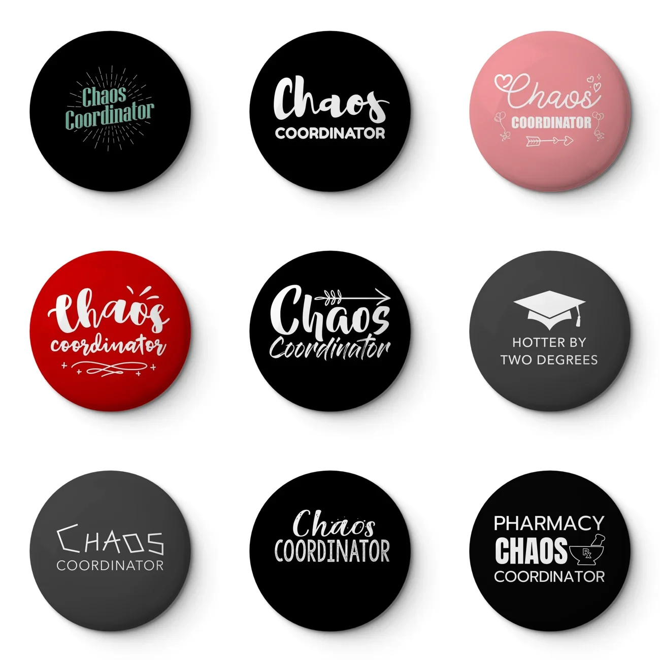 Chaos-Pin de botón suave personalizable para mujer, decoración de Metal, regalo de joyería, sombrero divertido lindo, Pin de solapa para amante