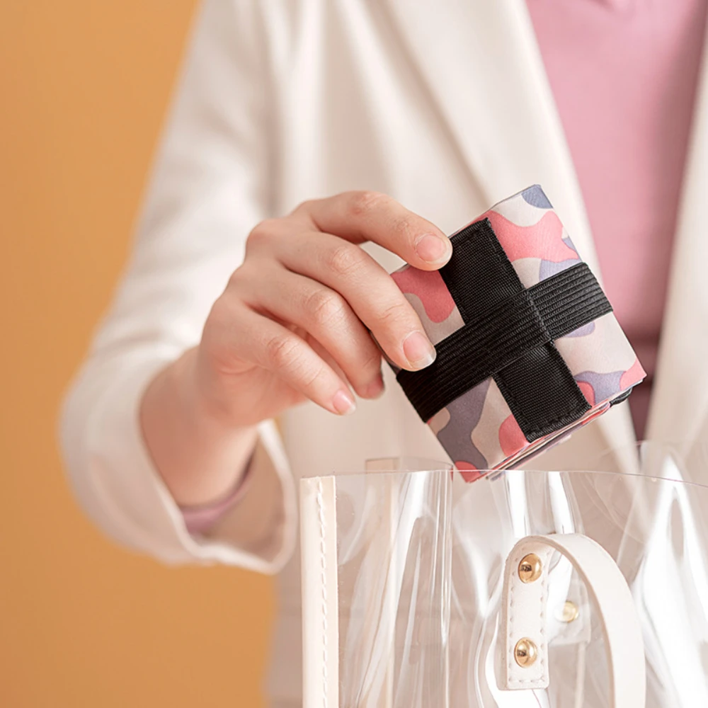 Folding Shopping Bag With Large Capacity And Portable Hand-held Spring Roll Bag For Japanese Accordion Supermarket Shopping