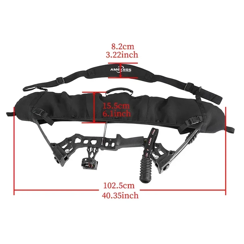 1pc Archery Compound Bow Bag Bow Sling String Protector Bow Cams Sling Case Carrying Shoulder Strap Holder Shooting Accessory