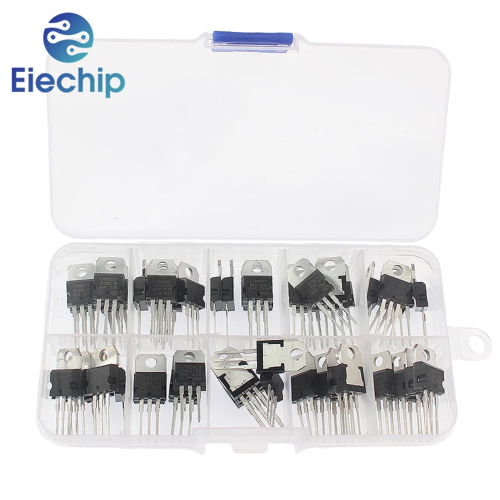 LM317T L7805CV L7806CV L7808CV L7809CV L7810CV L7812CV L7815CV L7818CV L7824CV Voltage Regulator IC electronic kit TO220 Package