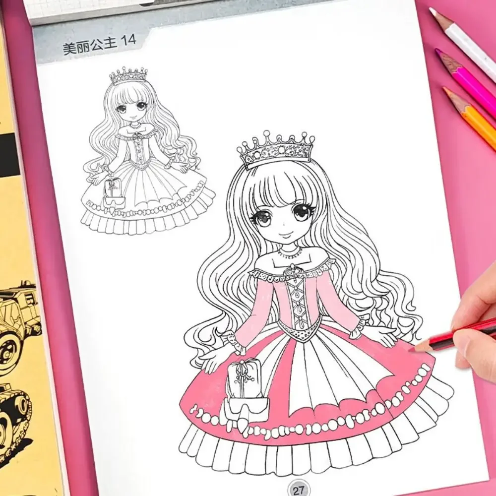 Tutorial professionale disegnato a mano per principianti Zero Basic Tracing Line Draft Book Schizzo Studio Disegno Copia Libro Ragazza Ragazzo