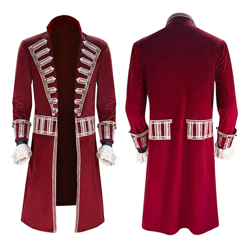 A Bear House Anime Peter Pan Wendy Captain Costume Pirate Hook Cosplay Medieval Red Clothes p1p2t 2025 New