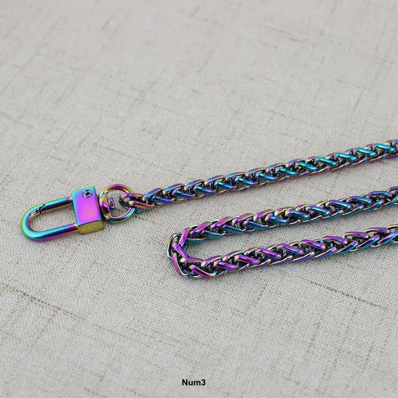 Rainbow 120cm 130cm Bag strap chain Wallet handle purse metal strap chain strap replaced bag Plating Cover Wholesale