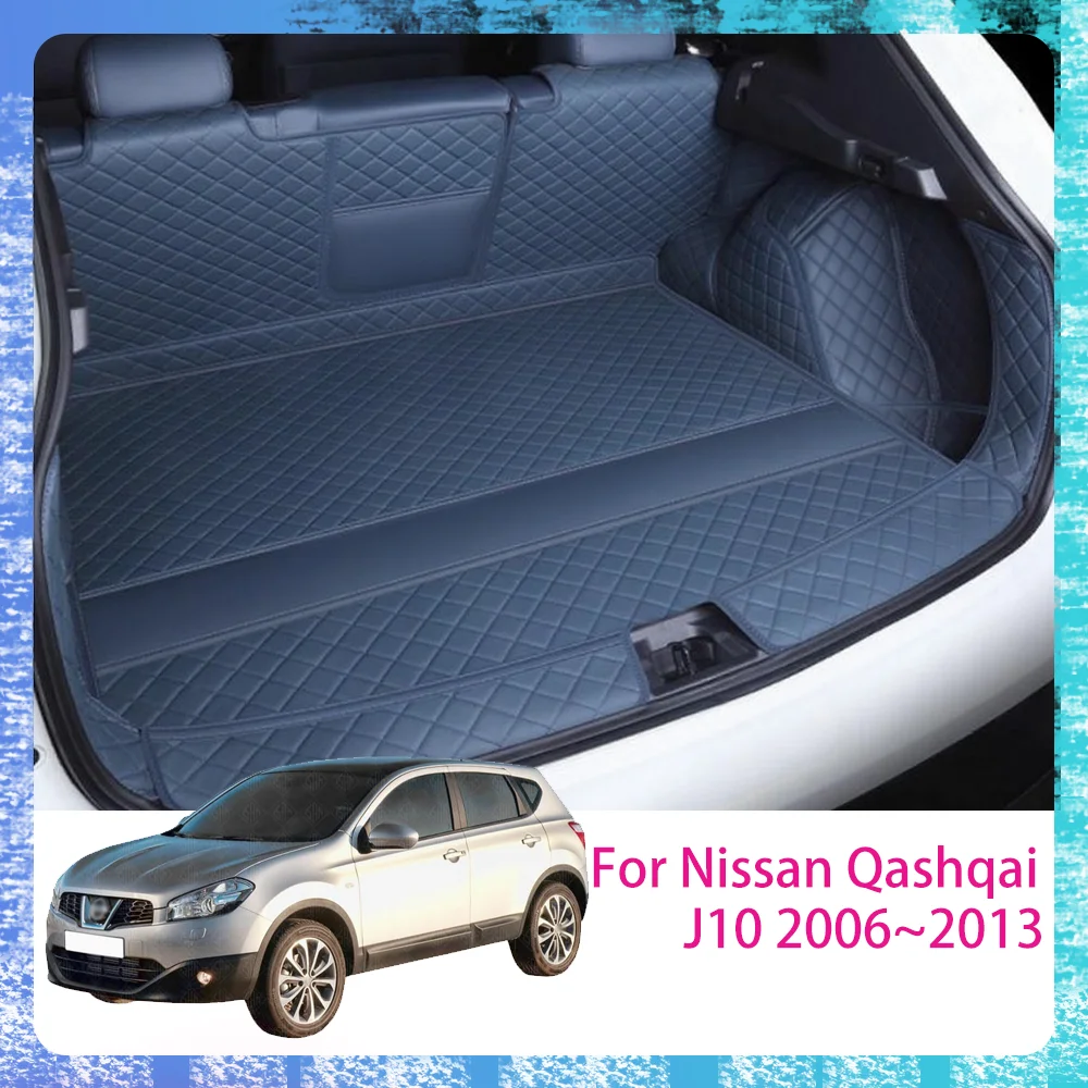 

Для Nissan Qashqai J10 2006 ~ 2013 2007 2008 2009 2010 2011 2012 автомобильные кожаные чехлы для багажников, защита от царапин, коврик для багажника, защита лотка, аксессуары для интерьера