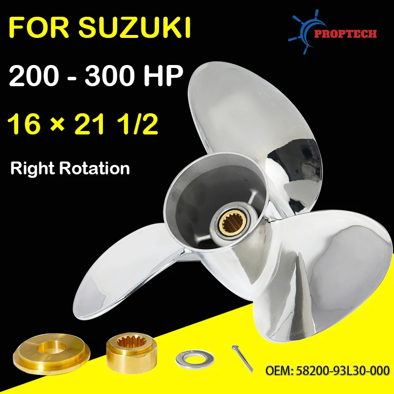 

Для Suzuki 200hp 225hp 250hp 300hp подвесной пропеллер 16x21 1/2 лодочный двигатель винт из нержавеющей стали морской двигатель 3 лопасти 15 Spline