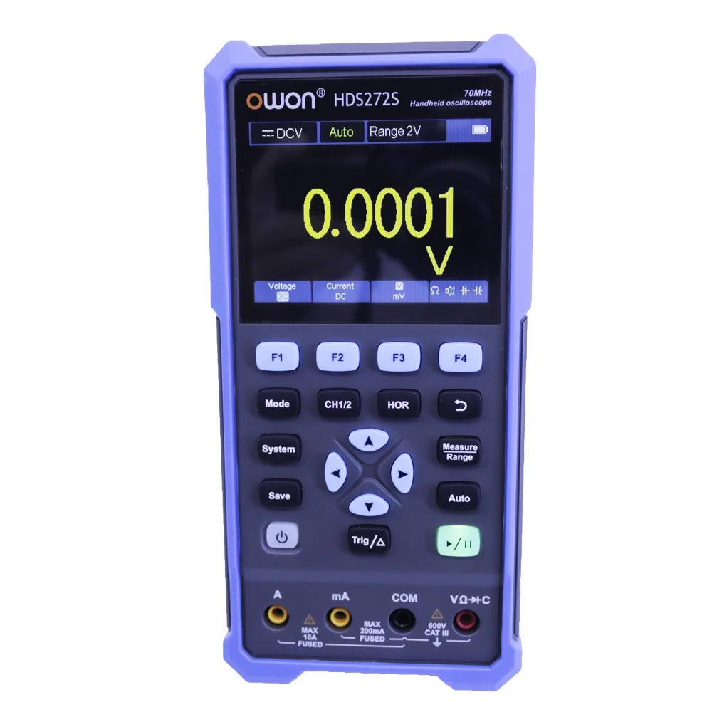 HDS272S Portable Digital Oscilloscope 70MHz 2 Channels 250MSa/s Signal Generator Oscilloscope Multimeter