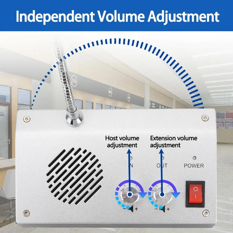 نافذة المتكلم اسلكية تخاطب الاتصال الداخلي ثنائي الاتجاه عداد الصوت الاتصال الداخلي مع ميكروفون خارجي بصوت عال راديو هام لمستشفى البنك