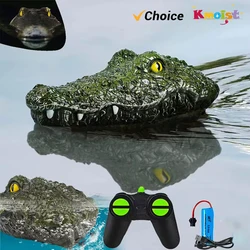 RC Boat Simulation Crocodile Head 2.4G Remote Control Joke Alligator Decoy Electric Toy RC Water Spoof Toys for Boys Kids Gifts