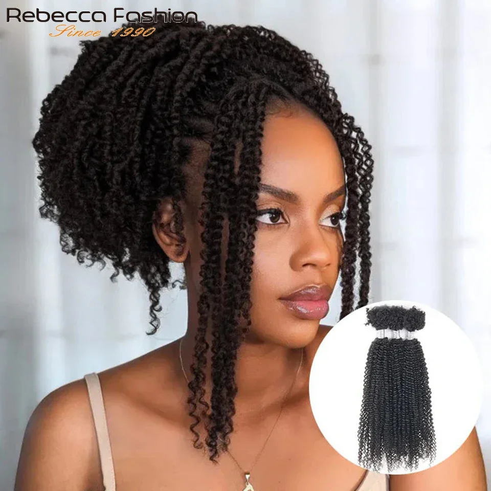 매끈한 말레이시아 아프로 킨키 V 벌크, 자연스러운 색상, 트위스트 크로셰 브레이딩 헤어, 100% 레미 인간 벌크 헤어