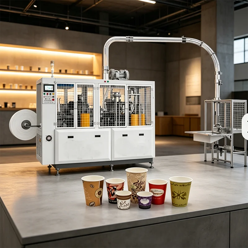 High Efficiency Disposable Paper Cup Machine with Ultrasonic Welding for PLA Biodegradable Cups