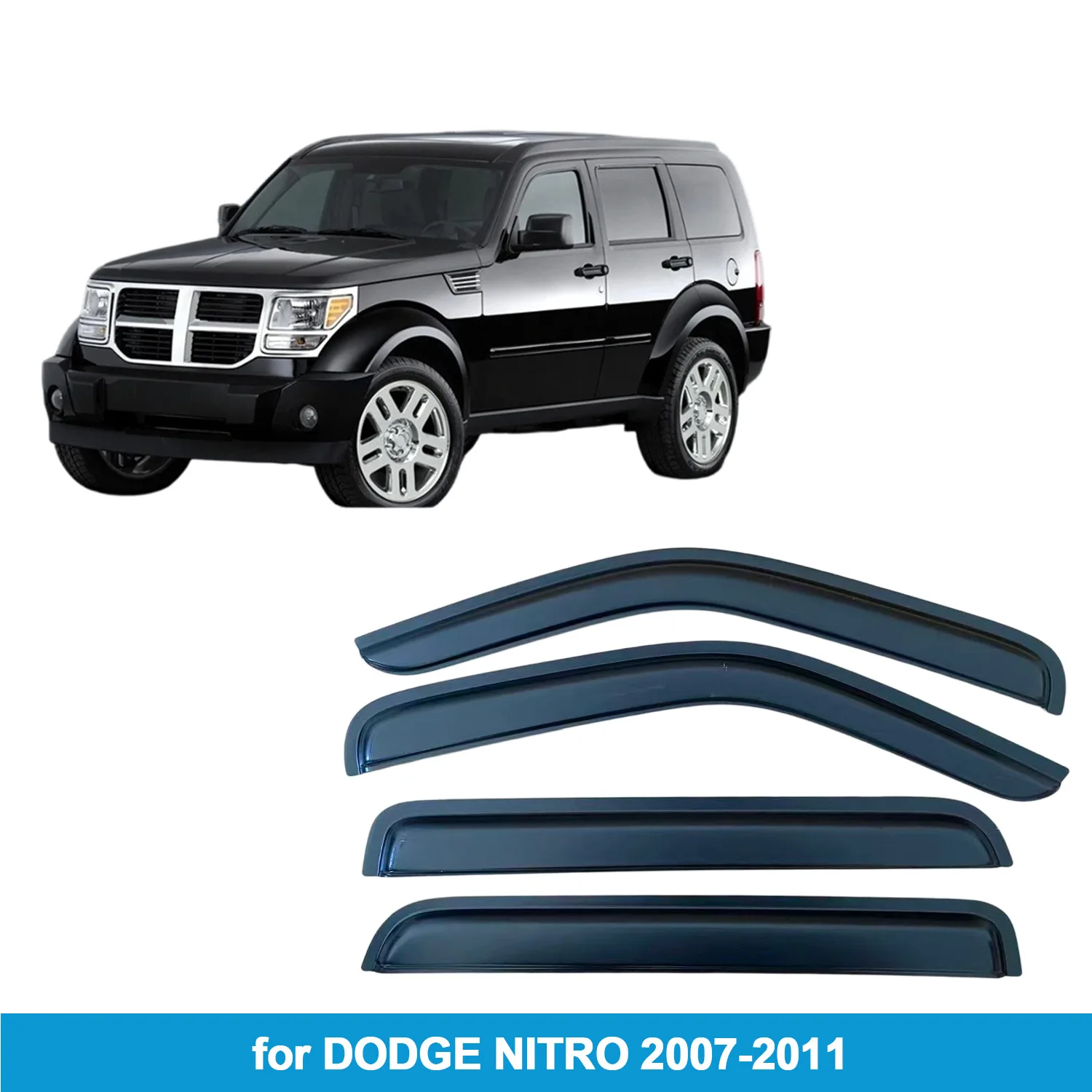 

Car Window Deflector Window Visor For Dodge Nitro 2007-2011 Auto Side Window Wind Deflectors Visors Weathershield Sun Rain