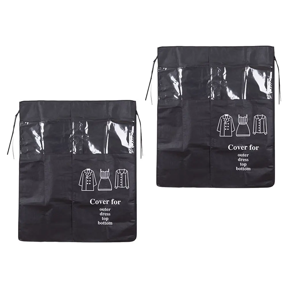 

2Pcs Clothes Rack Cover Set Modern Protective Cover for Hanging Garments Easy to Install and Clean Garment Rack Covers