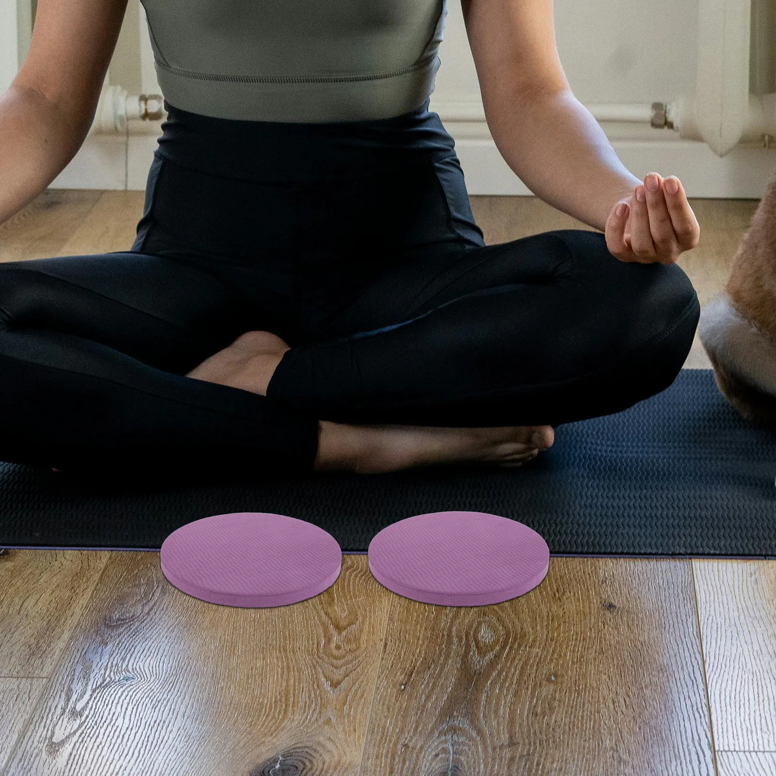 2個入り 厚手ヨガ膝パッド 滑り止めクッションプロテクター - Pilates Yoga Knee Pads のレビューと価格