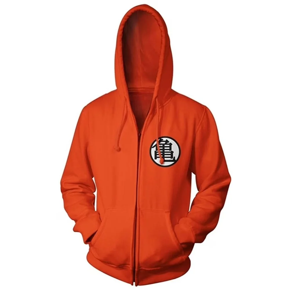 

Dragon Ball, мужское и женское пальто на молнии, свитер с капюшоном, японская анимация, новый теплый топ с длинными рукавами на весну и осень