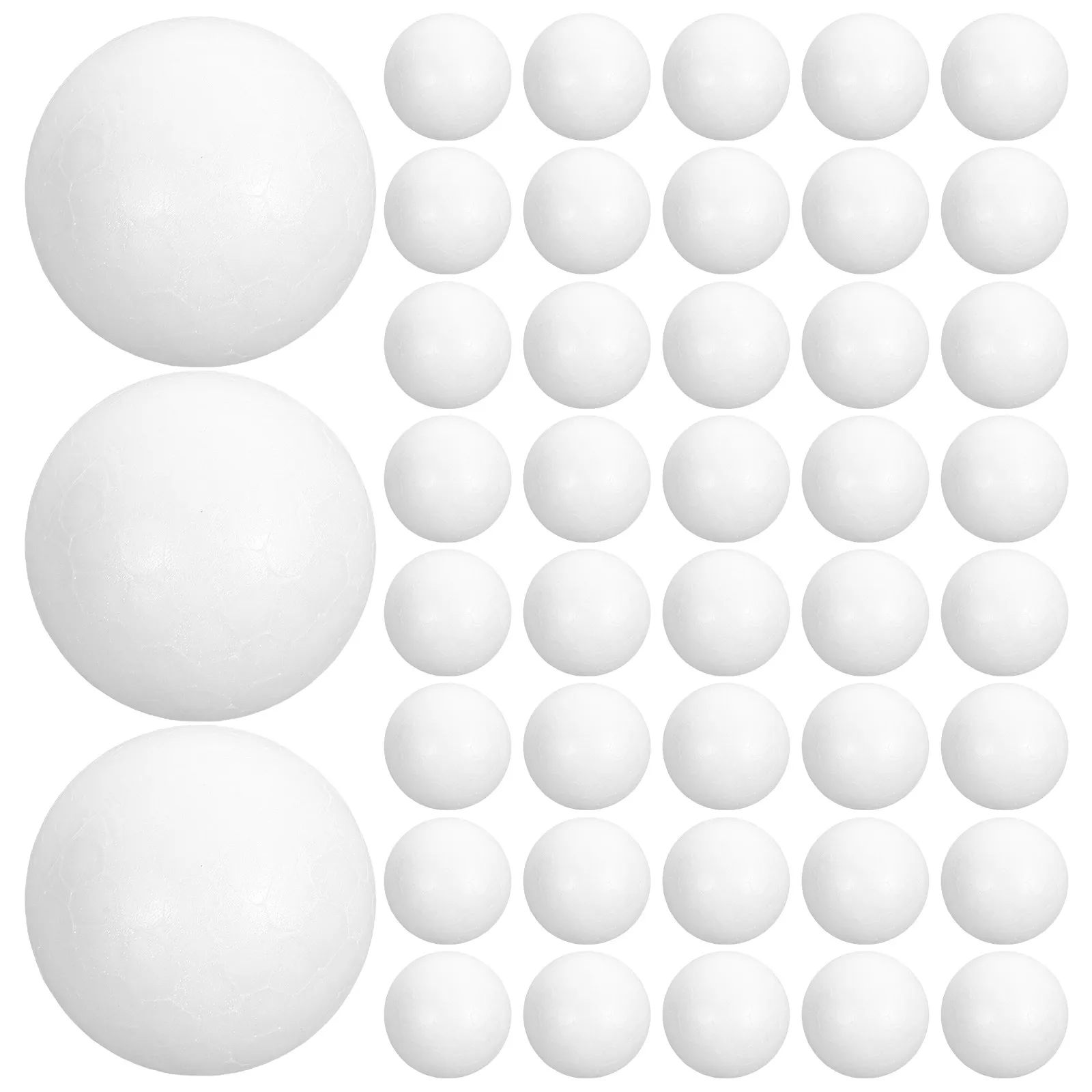 70Pcs 1.57 Inch Round Smooth Foam Balls White Polystyrene Craft Supply for DIY Handmade Ornaments School Art Modeling Household view 6