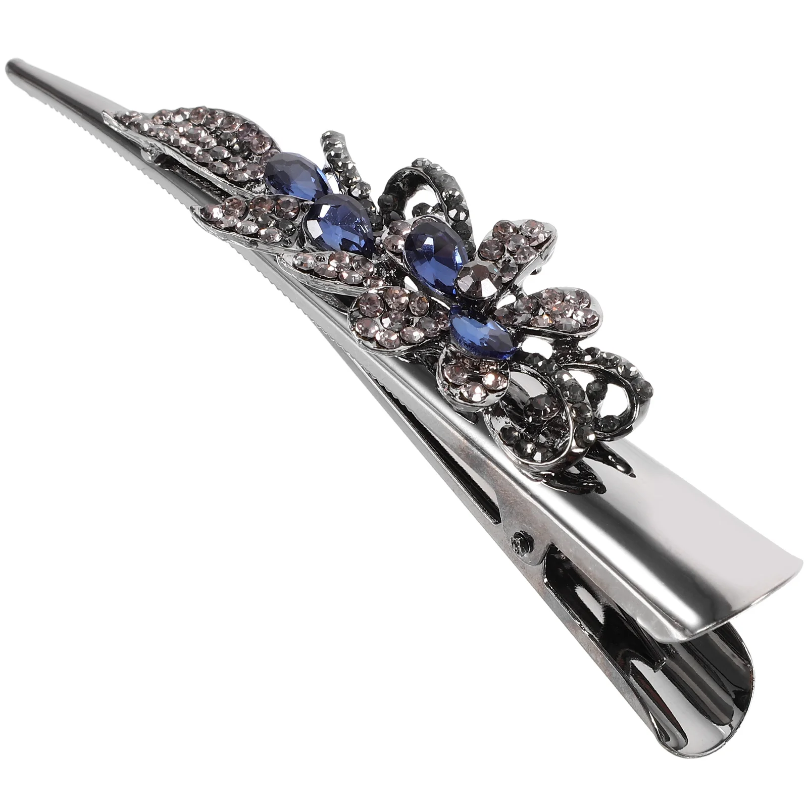 

Rhinestone Hair Clips Vintage Metal Horn Barrettes Large Crystal Hairpin Women Hair Accessories For Adults Stylish