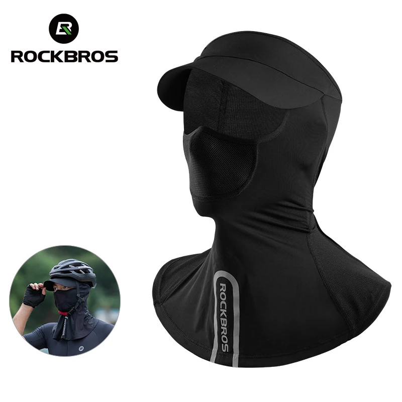 

ROCKBROS Summer Face Mask Men Women Sun Protection Hat Cycling Cap Anti-UV Headgear Ice Silk Bicycle Mask MTB Bike Accessories