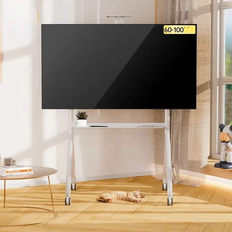 عربة تلفزيون بحامل أرضي دوار P200 360 لأجهزة التلفاز مقاس 60-90 بوصة #3