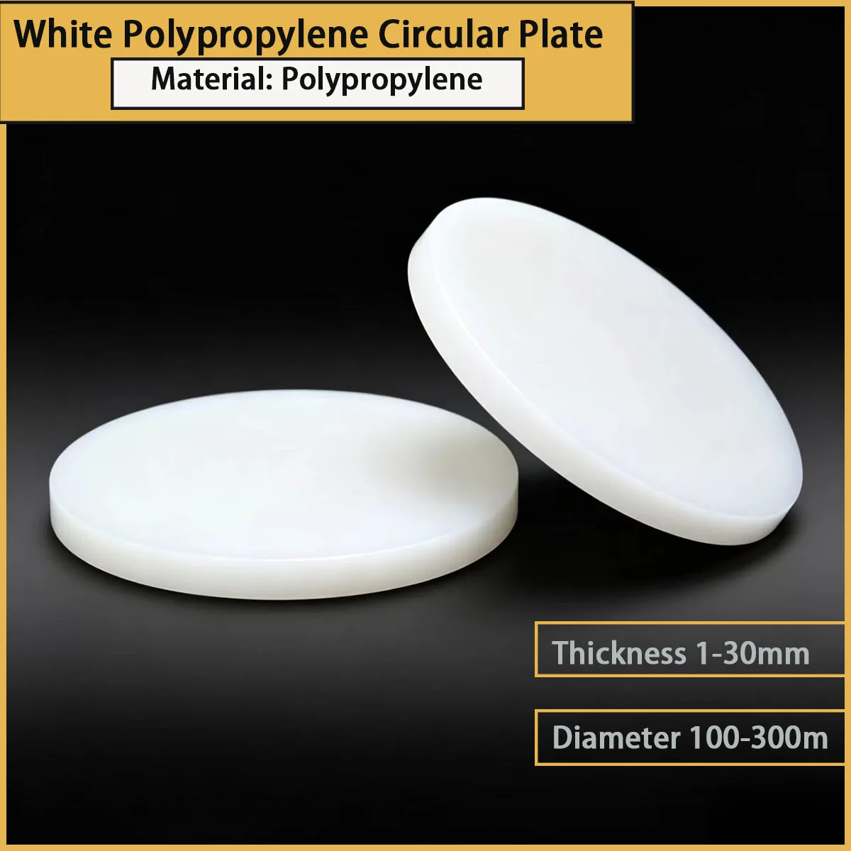 

White polypropylene circular plate with a diameter of 100-300m is used for industrial, daily use, equipment pads, etc