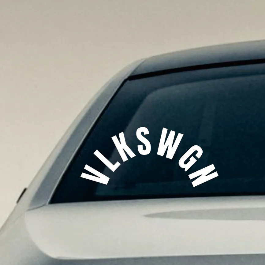 VLKSWGN Rear Wiper Window Sticker German Car Sticker Vinyl Text Style Decorative Decal Car Styling