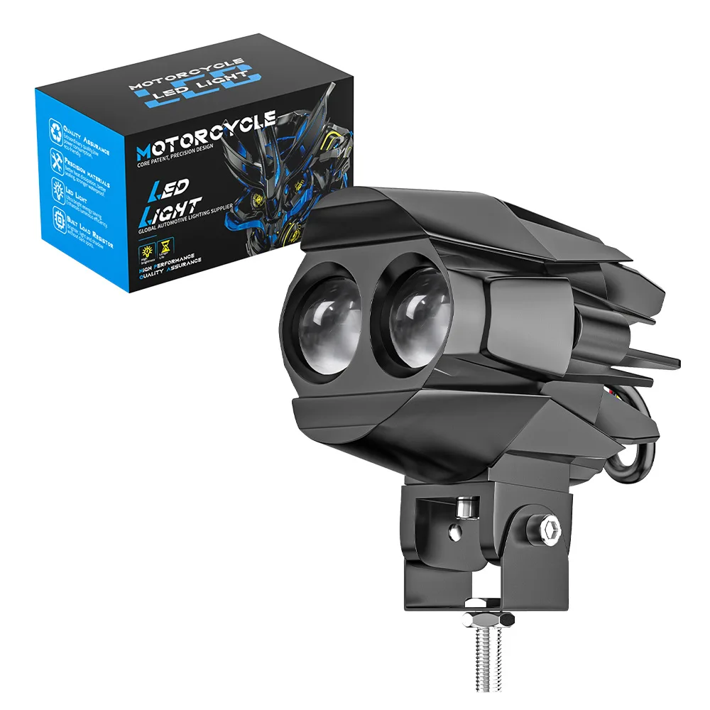 

50W Waterbird 2 LED Motorcycle Spotlight Dual High Beam External Lens Ultra Bright LED headlight Car Accessories