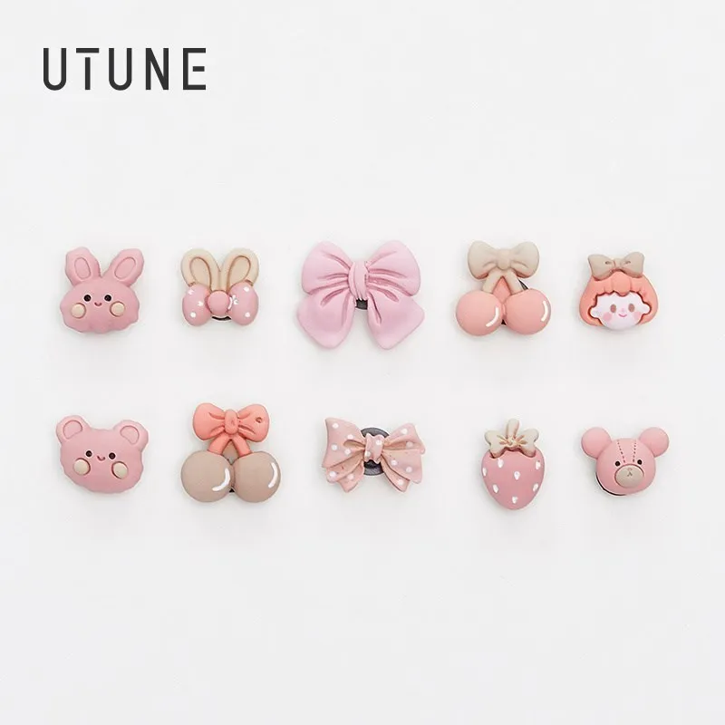 UTUNE 10pcs Hole Shoe Decoration Buckle For Sandals Slippers Lovely Shoes Charms Designer Accesoire For Garden