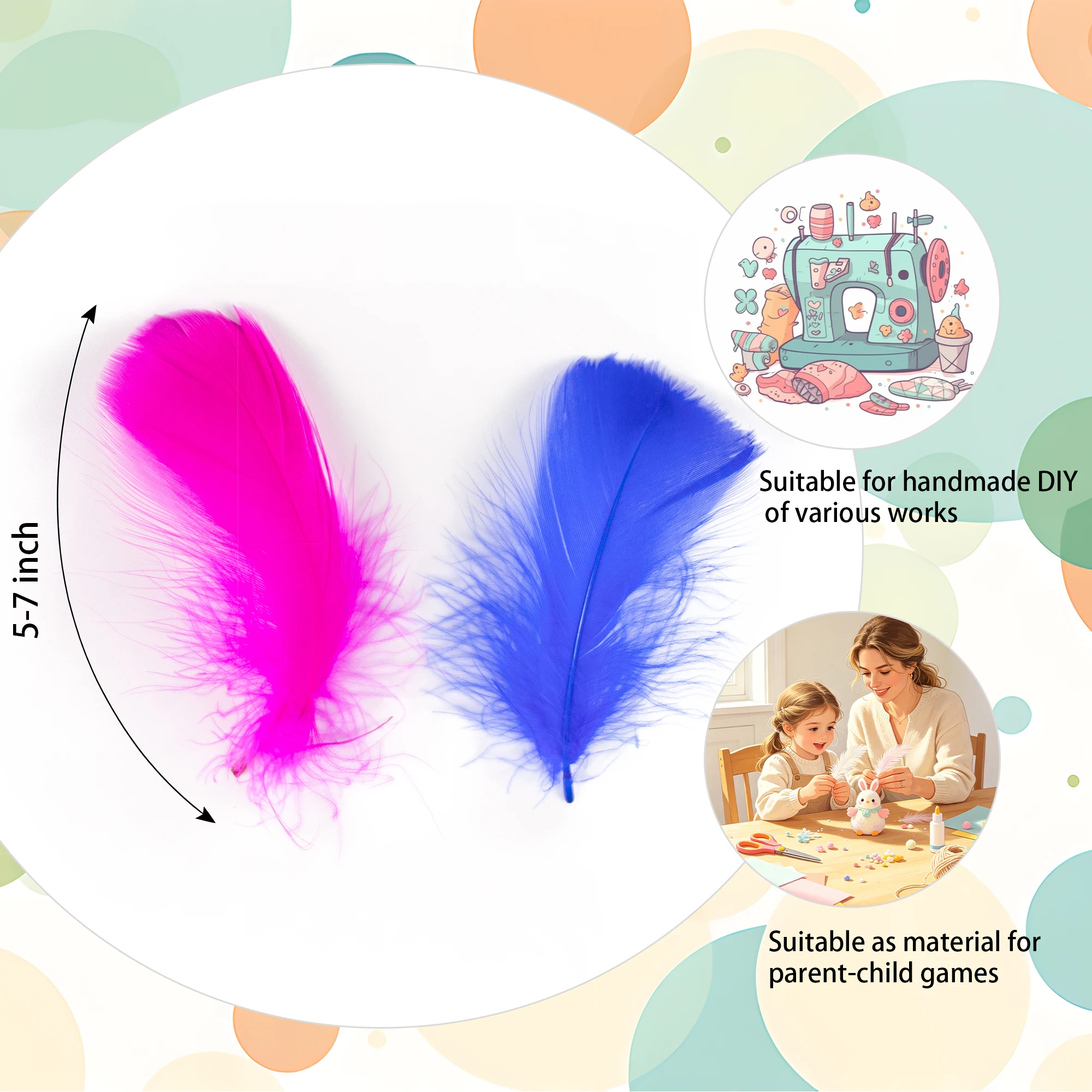 DIY Dyed Goose down Floating Feathers colorful dreamcatcher Feather Lamp Pompom filling Material Ins Photography Props