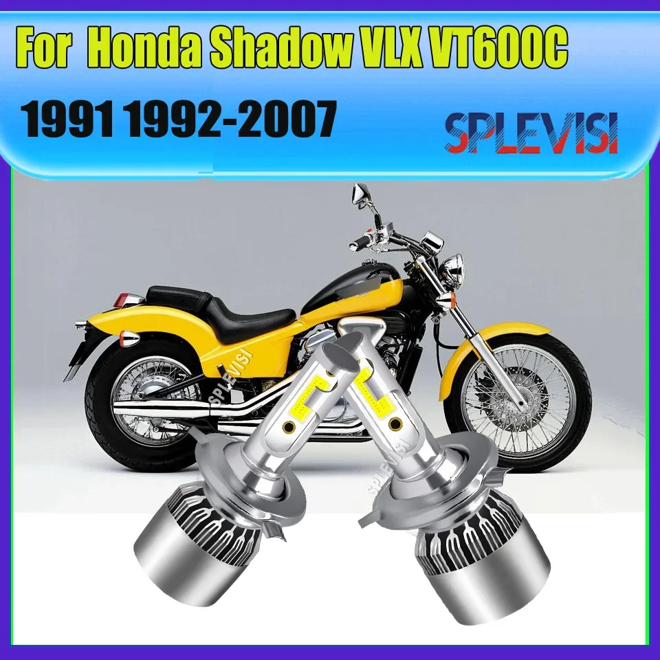 HB2 H4 Socket Motorcycle LED Headlight offering clearer road views and enhanced contrast For Honda Shadow VLX VT600C1991-2007