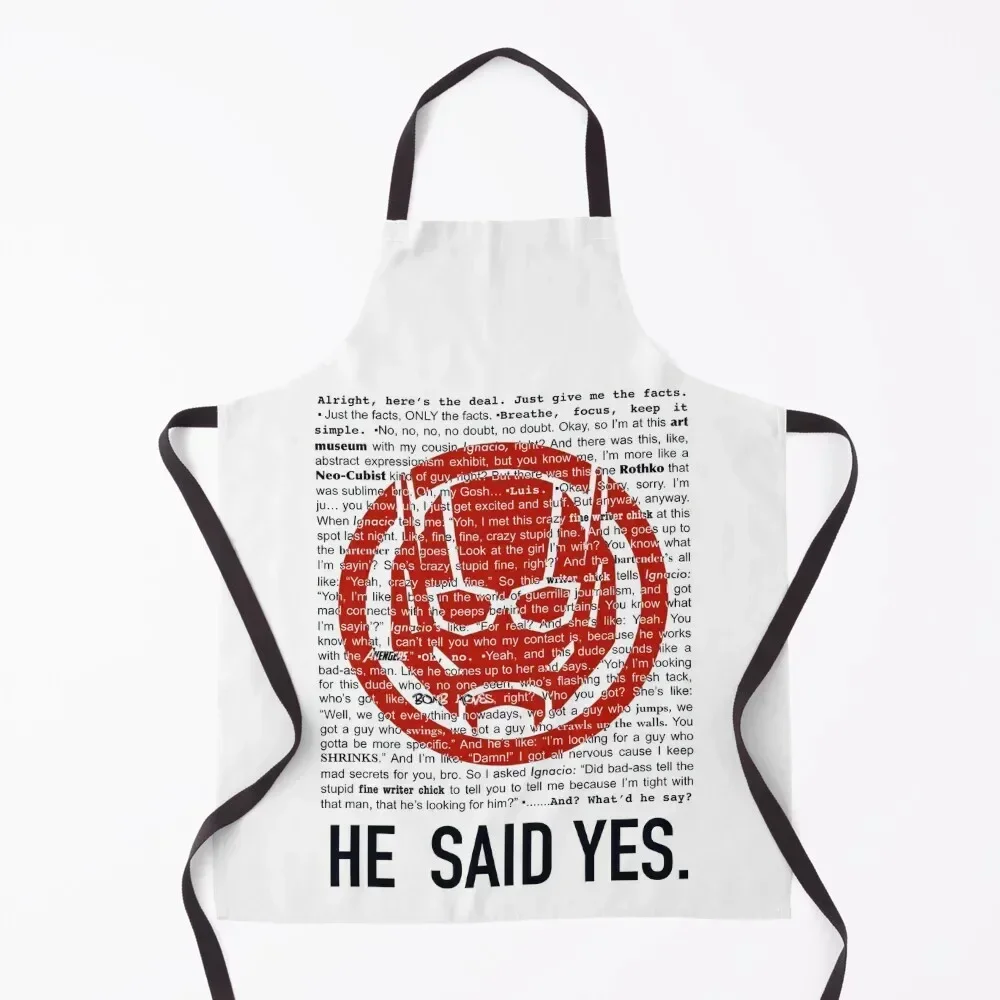 

Ant Man He Said Yes Luis Quote Crazy Stupid Fine Red Apron Men gift Waiter Uniforms Kitchen For Men chef for man Apron