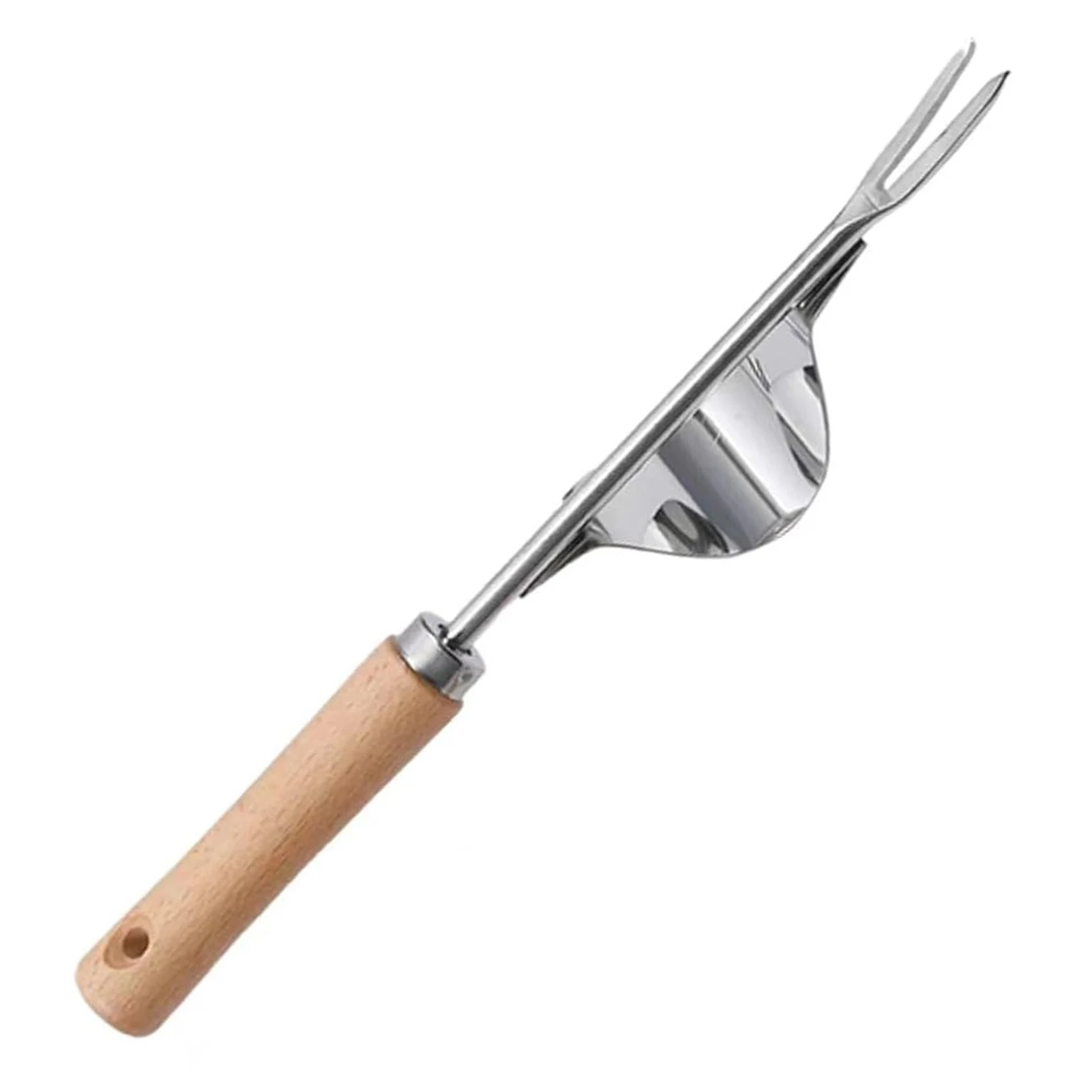 Long Handle Manual Weed Remover V-shaped Fork Design Grass Root Puller Tool for Garden Lawn Weeding and Soil Loosening Work