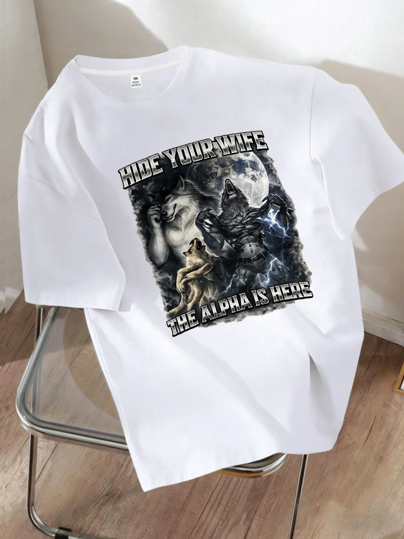 

[YJ01193]Trendy graphic print plus size women's crew neck T-shirt summer casual short sleeve top fashionable versatile