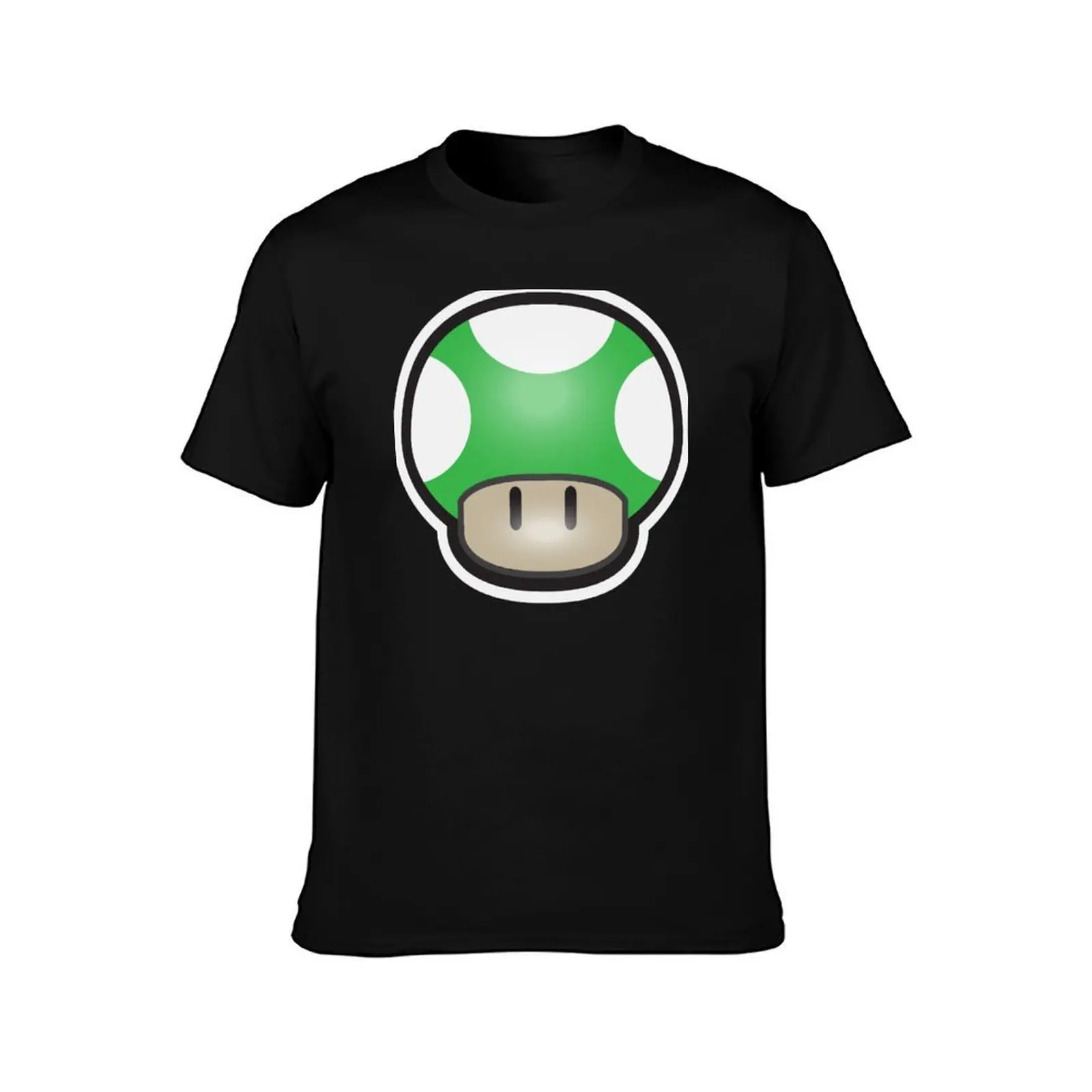 Mushroom-Green T-Shirt Fashion Casual Short Sleeve Top