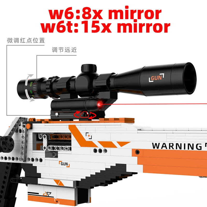 Serie Militare Ww2 Awm W6 Fucile Da Cecchino Building Blocks Modello Moc Pistola Tecnica Army Armi Kit di Mattoni Giocattolo Per Il Ragazzo Regalo di Festa