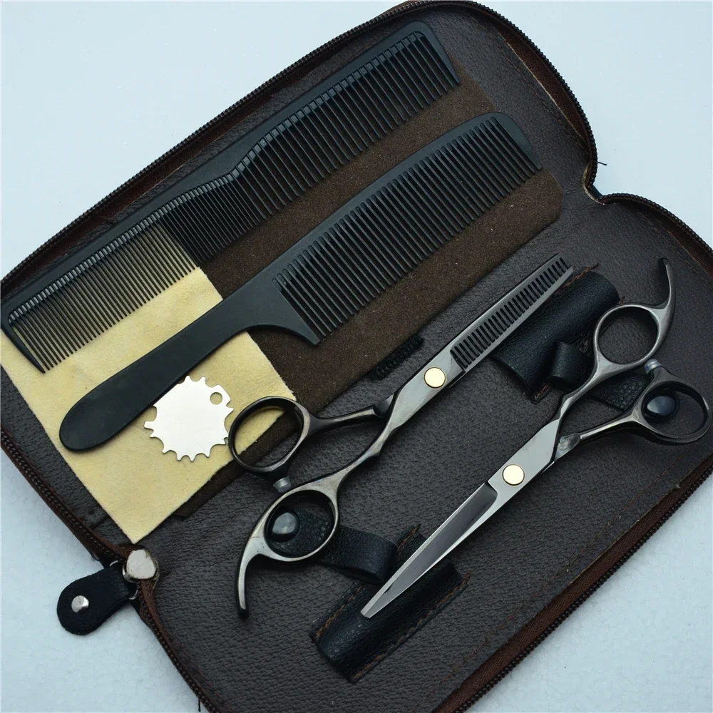 Professional Hairdressing Hair Scissors Kits Barber Tools Hair Cutting Scissors Hair Cut Thinning Scissors Cape Tail Comb Set