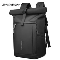 Heroic Knight Men's Travel Backpack Roll Top Casual Hiking Backpack Waterproof Outdoor Backpack Large Capacity Weekend Schoolbag