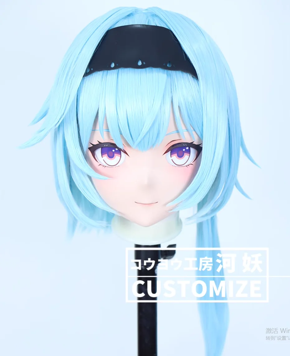 

C-4137 Customize Full Head Resin Cartoon Cosplay Japanese Character Anime Role Play Crossdress Kigurumi Mask With Back Shell