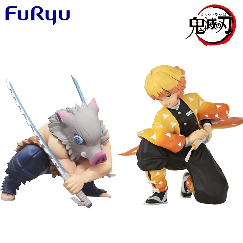 FURYU-figura DE ACCIÓN DE Demon Slayer para niños, modelo coleccionable de Anime, Kamado, Tanjirou, Agatsuma, Zenitsu, regalo genuino