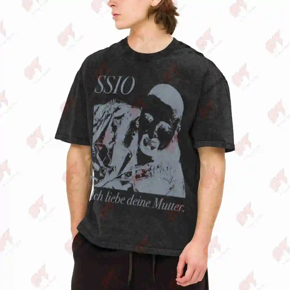 SSIO Liebt Deine Mutter Vintage Washed Tee Pure Cotton T-Shirt